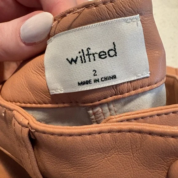 Wilfred Camel Leather Pants - Picture 4 of 4